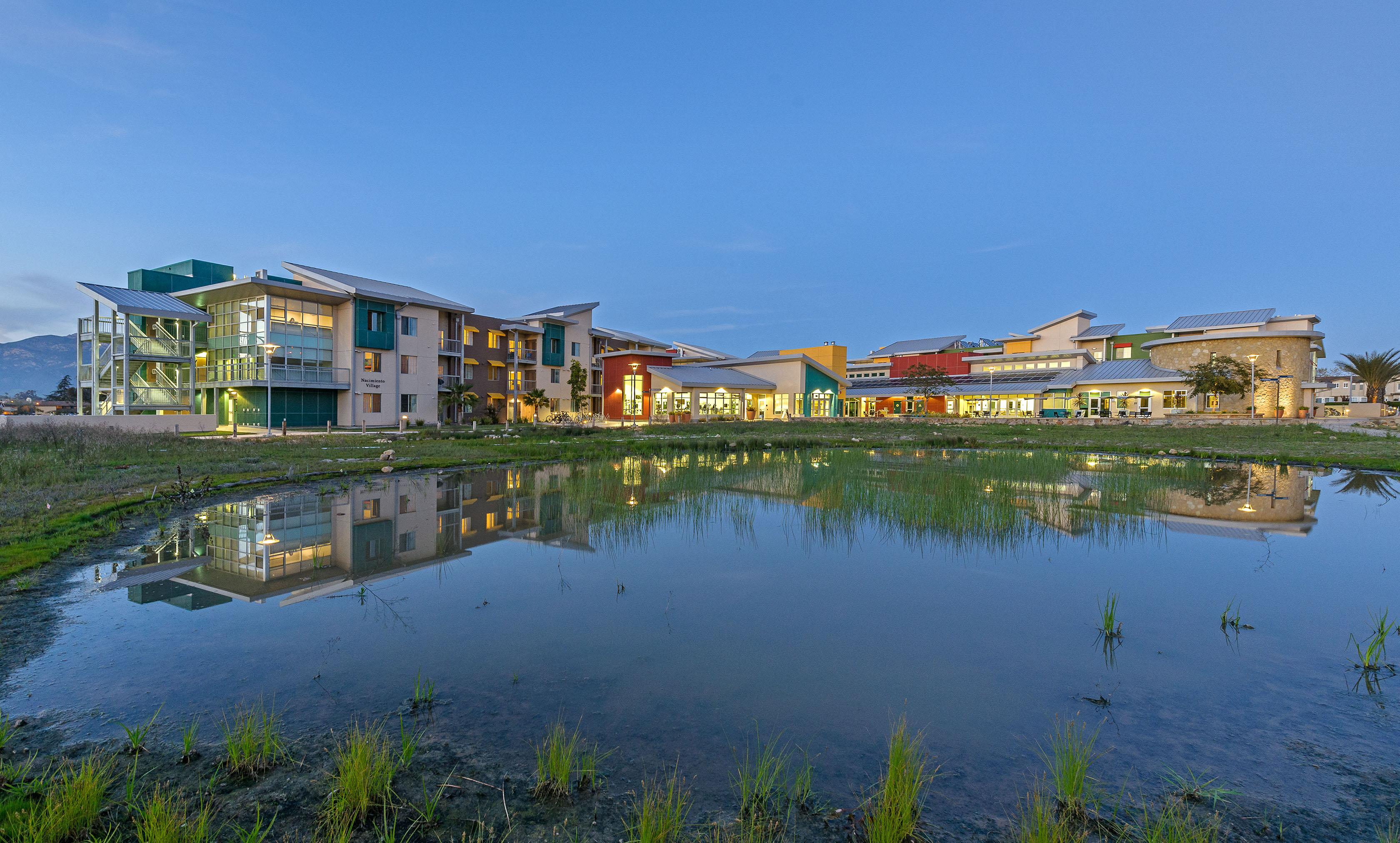 ucsb buildings with a view of the lagoon